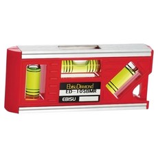 EBISU 設備用精密三泡水平尺 附磁 ED-10SBMR 16 x 43 x 100mm, 1個