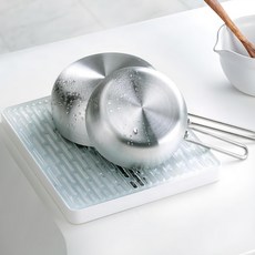Karari硅藻土 瀝水盤, 銀色, 1個, 1層