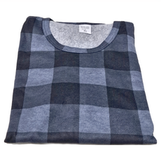 MI MI LEO 台灣製刷毛保暖居家睡衣 保暖衣 發熱衣 升溫 有效升溫 全格紋