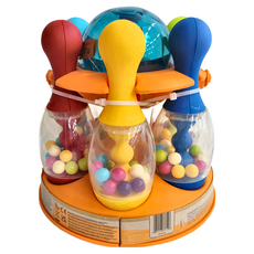 B.toys 科育感統玩具 露一手保齡球 BX1640Z 2歲以上, 南瓜, 1組