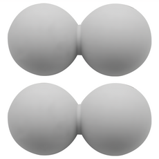 MICHAEL FITNESS 麥克健身 馬卡龍矽膠按摩球 雙球 弧形設計 貼合手臂, 灰色, 2個