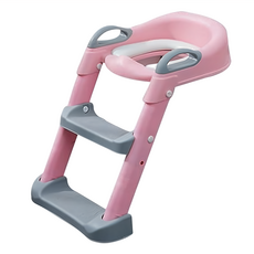 哩哩摳摳 LILIKOKO 兒童階梯可收納馬桶, 軟墊粉色, 1個
