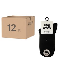 Cool Angel 天使之翼 CA11 1/2學生襪 12雙, 灰色, 22~26cm