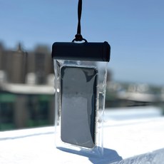 ButterFly Fish 蝴蝶魚 IPX7防水等級 TPU手機防水袋 7.2吋手機適用, 黑色, 1個