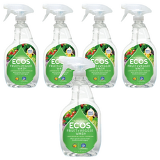 ECOS 天然環保蔬果清潔噴霧, 有效去除油脂汙垢 650ml, 5瓶