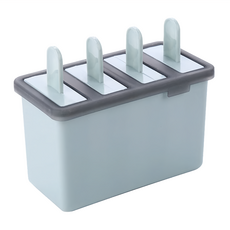 E.dot DIY自製四格北歐風冰棒模具 輕松脫模, 北歐藍, 1個