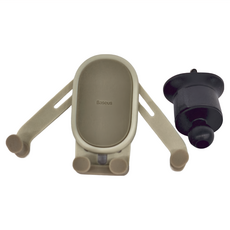 Baseus 倍思 穩行Air 重力車載支架 出風口版 BS-CM013, 米白色, 1個