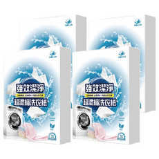 白魔女工坊 強效潔淨 超濃縮洗衣紙 30張, 深層清潔 持久留香, 4盒