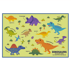 Skater 卡通桌墊餐墊, 900 x 600mm, 恐龍圖鑑, 1個