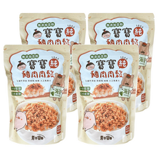 YUMMY BABY 芽米寶貝 寶寶純豬肉鬆 海藻 纖維細緻 全瘦肉製成 無添加豆粉 少油低鹽, 78g, 4袋