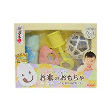 People 米的玩具 寶寶啟蒙玩具 安全無毒材質, 固齒器3個 + 毛巾, 彩色, 4件, 1組