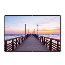 收納部屋 16:9黑邊掛勾抗光投影布幕 60吋, 單一商品