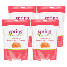 spring 曙光 全齡犬 無穀凍乾生食餐 鮭魚肉餅, 71g, 真實單一的蛋白質, 4包