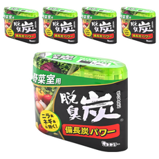 ST 雞仔牌 脫臭炭 野菜室用, 搭配備長炭與活性炭 強力除臭 凝膠狀, 140g, 5盒