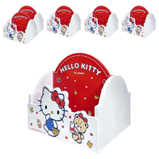 SANRIO HELLO KITTY旋轉收納盒 14 x 12 x 12.7cm, 郊遊趣 白色 + 紅色, 6個