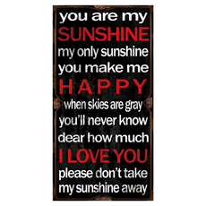 OPUS LOFT 純真年代 仿舊文字木板畫 無框畫 掛畫擺飾 - 木質密度板材, 40 x 2 x 80cm