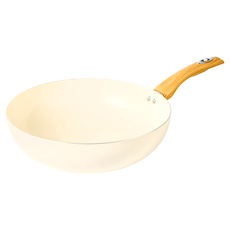 Hi CHEF 掌廚 CREAMY 不沾深炒鍋 不挑爐具 IH電磁爐適用, 30cm, 1個