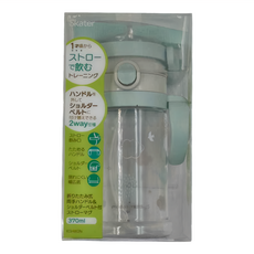 Skater 寬底吸管杯 HAPPY DAY S 370ml, 1瓶, 綠色