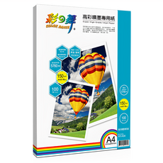 COLOR DANCE 彩之舞 防水高彩噴墨專用紙 A4 100張 5760dpi, 1包