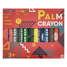 FLOWER MONACO 無毒水洗環保蠟筆 紅色款 3歲以上, 12色, 1組