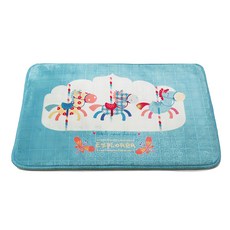 Cotton Field 棉花田傢飾 法蘭絨防滑踏墊 旋轉木馬, 40 x 60cm