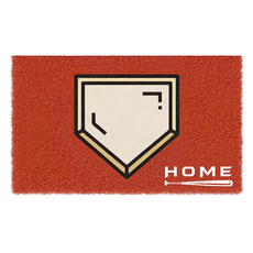 ALL IN HOME 窩在家 熱血棒球刮泥地墊, 紅色, 1個