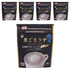 九鬼 黑芝麻拿鐵 沖泡飲料, 日本進口, 含膳食纖維/鐵/鈣, 冷熱皆宜, 夾鏈式封口設計, 150g, 1入, 5包