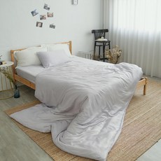 BUHO 布歐 60支萊賽爾纖維 天絲 300織 高密度 6ST17 流光灰 床包 + 枕套組