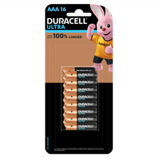 DURACELL 金頂 台灣公司貨 ULTRA 超能量 鹼性AAA電池4號, 16顆, 1組