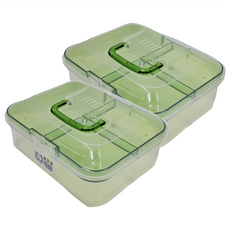 JUSKU 佳斯捷 小糖果置物收納盒/工具箱 綠色, 2組