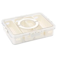 生活采家 手提加厚分隔瀝水保鮮盒 大款 -2.3L, 1個, 4格