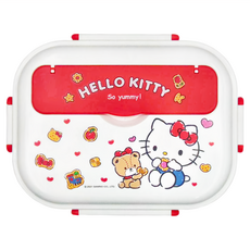 Hello Kitty 凱蒂貓不鏽鋼快餐盤, 304不鏽鋼, 外殼是塑膠, 1200ml, 1個