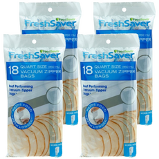 FoodSaver 真空夾鍊袋 超強真空保鮮 最省食 加速醃製入味 最省時 延長食物保存, 18個, 4包, 950ml