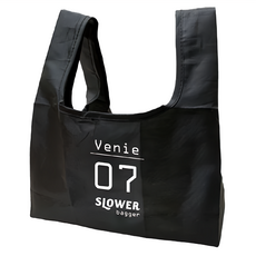 SLOWER 軍風可收納購物袋, 黑色, 1個