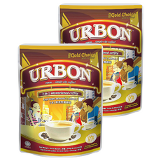 金寶咖啡 URBON 二合一即溶無糖咖啡 240g 無脂奶粉, 12g, 20入, 2袋