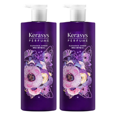 KERASYS 香氛潤髮乳 華麗琥珀 600ml - 持久花香 修護乾燥 滋養保濕 含玫瑰果油, 2瓶