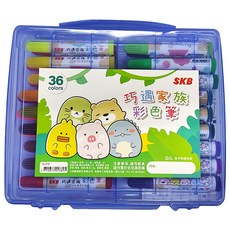 SKB 文明 巧遇家族彩色筆 - 色彩鮮明 上色輕鬆, 36色, 1盒