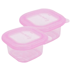 partita 帕緹塔 全矽膠輔食盒, 100ml, 粉色, 2個