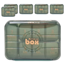 理享家 7格便攜式7日藥盒 17 x 13 x 3cm 北歐綠, 6個