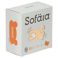 Sofara 舒芙氧 幼童3D空氣口罩 適用3~6歲 73.8g, 搗蛋貓款, 30個裝, 1盒