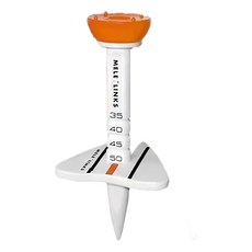 MeleLinks 可調節多功能 高爾夫球Tee 球座球釘組, 35~55mm高度調節, 5 x 5 x 8.5cm, 橘色, 1組