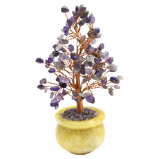 迷你發財樹聚寶盆 紫水晶 1個