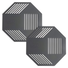 LOOC-CO 電磁爐萬用防滑墊 Set 2個, 矽膠材質, 炭灰色