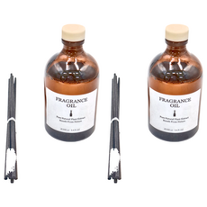 FRAGRANCE 法式精油茶色擴香瓶 - 銀色山泉, 100ml, 2件