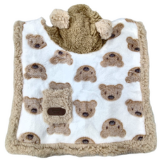 寵物披風睡袍保暖披肩斗篷 柔軟舒適, S, 咖啡熊熊, 1個