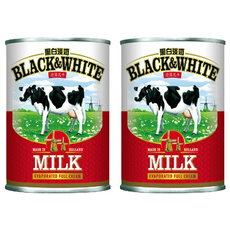 BLACK&WHITE 黑白淡奶 增添港式奶茶奶香 口感絲滑有厚度, 385ml, 2罐