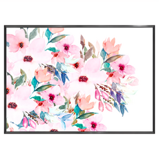 花漾 花卉裝飾畫, 黑色