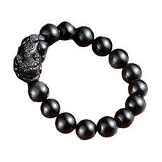 財旺神佑 黑曜石貔貅手鍊, 小