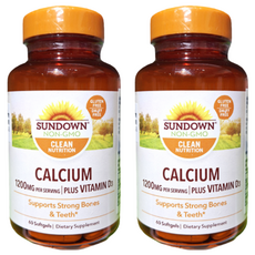 SUNDOWN NATURALS 日落恩賜 液態鈣plus D3軟膠囊, 非基改原料, 60粒, 156g, 2瓶