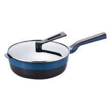 remy Remy Pan plus多功能萬用不沾深炒鍋 含鍋蓋 藍色, 24cm, 1個